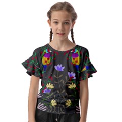 Bird Flower Plant Nature Kids  Cut Out Flutter Sleeves by Maspions