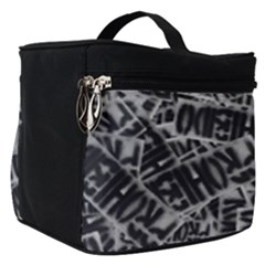 Rebel Life: Typography Black And White Pattern Make Up Travel Bag (small) by dflcprintsclothing