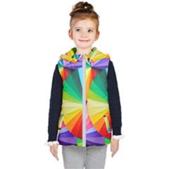 Bring Colors To Your Day Kids  Hooded Puffer Vest by elizah032470