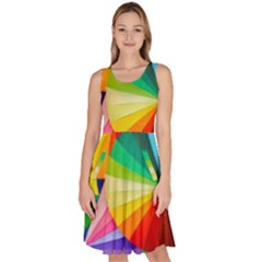 Bring Colors To Your Day Knee Length Skater Dress With Pockets by elizah032470