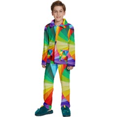 Bring Colors To Your Day Kids  Long Sleeve Velvet Pajamas Set by elizah032470