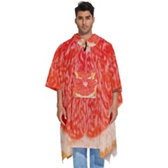 Grapefruit-fruit-background-food Men s Hooded Rain Ponchos by Maspions