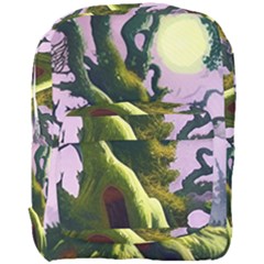 Outdoors Night Full Moon Setting Scene Woods Light Moonlight Nature Wilderness Landscape Full Print Backpack by Posterlux