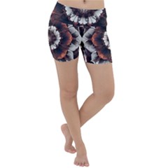 Mandala Design Pattern Lightweight Velour Yoga Shorts by Maspions