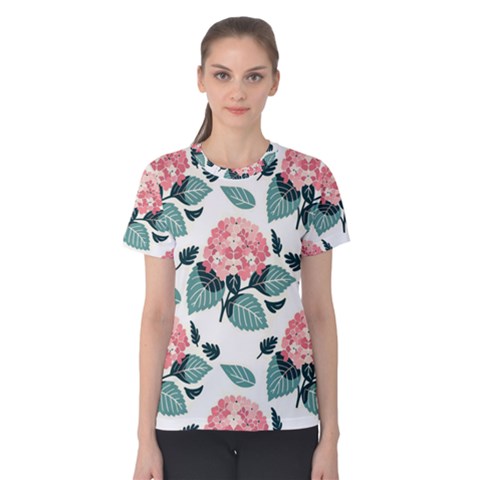 Flowers Hydrangeas Women s Cotton T-shirt by Maspions