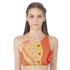 Lines Abstract Colourful Design Tank Bikini Top by Maspions