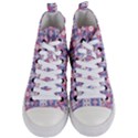 Flower Art Pattern Geometric Women s Mid-Top Canvas Sneakers View1