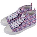 Flower Art Pattern Geometric Women s Mid-Top Canvas Sneakers View2