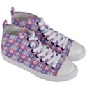 Flower Art Pattern Geometric Women s Mid-Top Canvas Sneakers View3