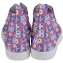 Flower Art Pattern Geometric Women s Mid-Top Canvas Sneakers View4