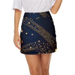 Starsstar Glitter Mini Front Wrap Skirt by Maspions