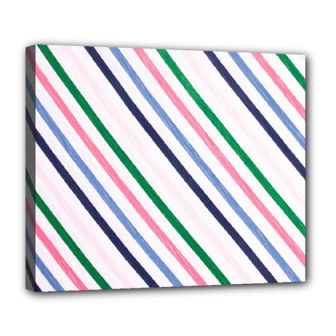 Retro Vintage Stripe Pattern Abstract Deluxe Canvas 24  X 20  (stretched) by Maspions