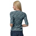 Blue Paisley Quarter Sleeve Raglan T-Shirt View2