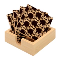 Floral Geometry Bamboo Coaster Set by Sparkle