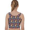 Beautiful Pattern Velvet Racer Back Crop Top View2