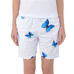 Butterfly-blue-phengaris Women s Basketball Shorts by saad11