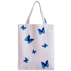 Butterfly-blue-phengaris Zipper Classic Tote Bag by saad11