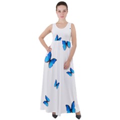 Butterfly-blue-phengaris Empire Waist Velour Maxi Dress by saad11