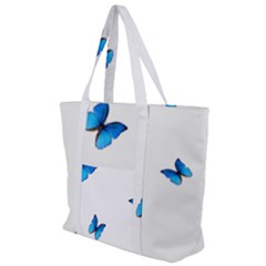Butterfly-blue-phengaris Zip Up Canvas Bag by saad11