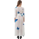 Butterfly-blue-phengaris Button Up Maxi Dress View2