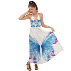 Butterfly-drawing-art-fairytale  Backless Maxi Beach Dress by saad11