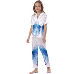 Butterfly-drawing-art-fairytale  Kids  Satin Short Sleeve Pajamas Set by saad11