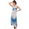 Butterfly-drawing-art-fairytale  V-Neck Chiffon Maxi Dress View1