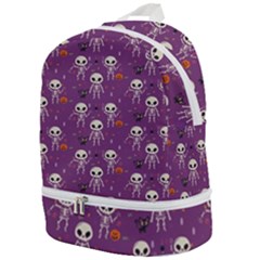 Skull Halloween Pattern Zip Bottom Backpack by Maspions