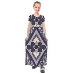 Pattern Design Scrapbooking Kids  Short Sleeve Maxi Dress by Maspions