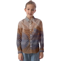 Boho Background Leaves Botanical Retro Vintage Art Kids  Long Sleeve Shirt by Maspions