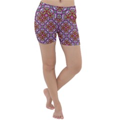 Pattern Mandala Seamless Lightweight Velour Yoga Shorts by Maspions