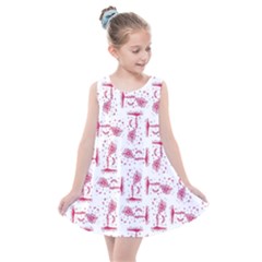 Fantasy Landscape Scene Sketchy Illustration Motif Pattern Wb Kids  Summer Dress by dflcprintsclothing