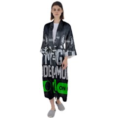 Gym Mode Maxi Satin Kimono by Store67