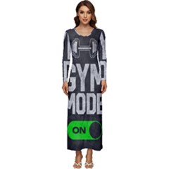 Gym Mode Long Sleeve Longline Maxi Dress by Store67