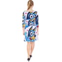 super bluey Quarter Sleeve Front Wrap Dress View2