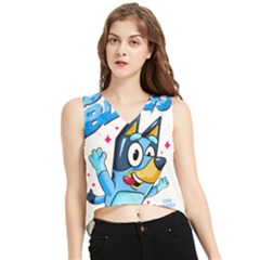 Super Bluey V-neck Cropped Tank Top by avitendut