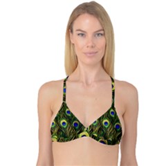 Peacock Pattern Reversible Tri Bikini Top by Maspions