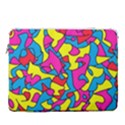 Colorful-graffiti-pattern-blue-background 15  Vertical Laptop Sleeve Case With Pocket View1