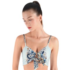 Cello Woven Tie Front Bralet by RiverRootz