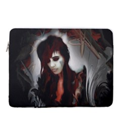 Melancholy Autumn 15  Vertical Laptop Sleeve Case With Pocket by MRNStudios