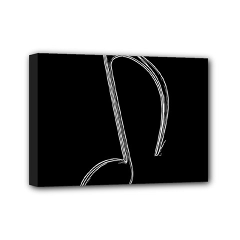 Eighth Note 8e245177-3b01-46c5-8203-b2dfeddb6d62 Mini Canvas 7  X 5  (stretched) by RiverRootz