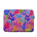 Pink And Blue Floral 13  Vertical Laptop Sleeve Case With Pocket View2