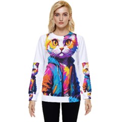 Wild Cat Hidden Pocket Sweatshirt by Sosodesigns19