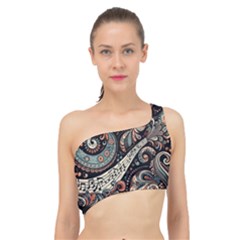 Paisley Print Musical Notes7 Spliced Up Bikini Top  by RiverRootz