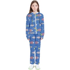 Sea Fish Blue Submarine Animals Patteen Kids  Tracksuit by Maspions