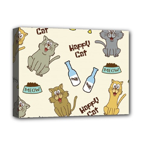 Happy Cats Pattern Background Deluxe Canvas 16  X 12  (stretched)  by Grandong