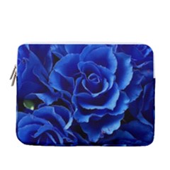 Blue Roses Flowers Plant Romance Blossom Bloom Nature Flora Petals 13  Vertical Laptop Sleeve Case With Pocket by Proyonanggan