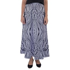 Black And White Pattern 1 Flared Maxi Skirt by 2607694