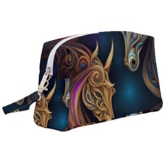 Pattern With Horses Wristlet Pouch Bag (large) by 2607694a