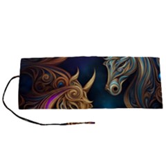 Pattern With Horses Roll Up Canvas Pencil Holder (s) by 2607694a